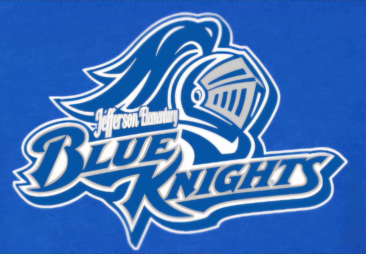 Jefferson Elementary School Blue Knights Class of 2026 YOUTH HOODED pullover sweatshirt (Cotton)