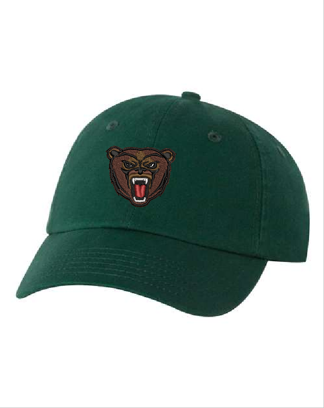 BEARS WRESTLING Bio-Washed Classic Dad Hat - Valucap VC300A w/ embroidered bear