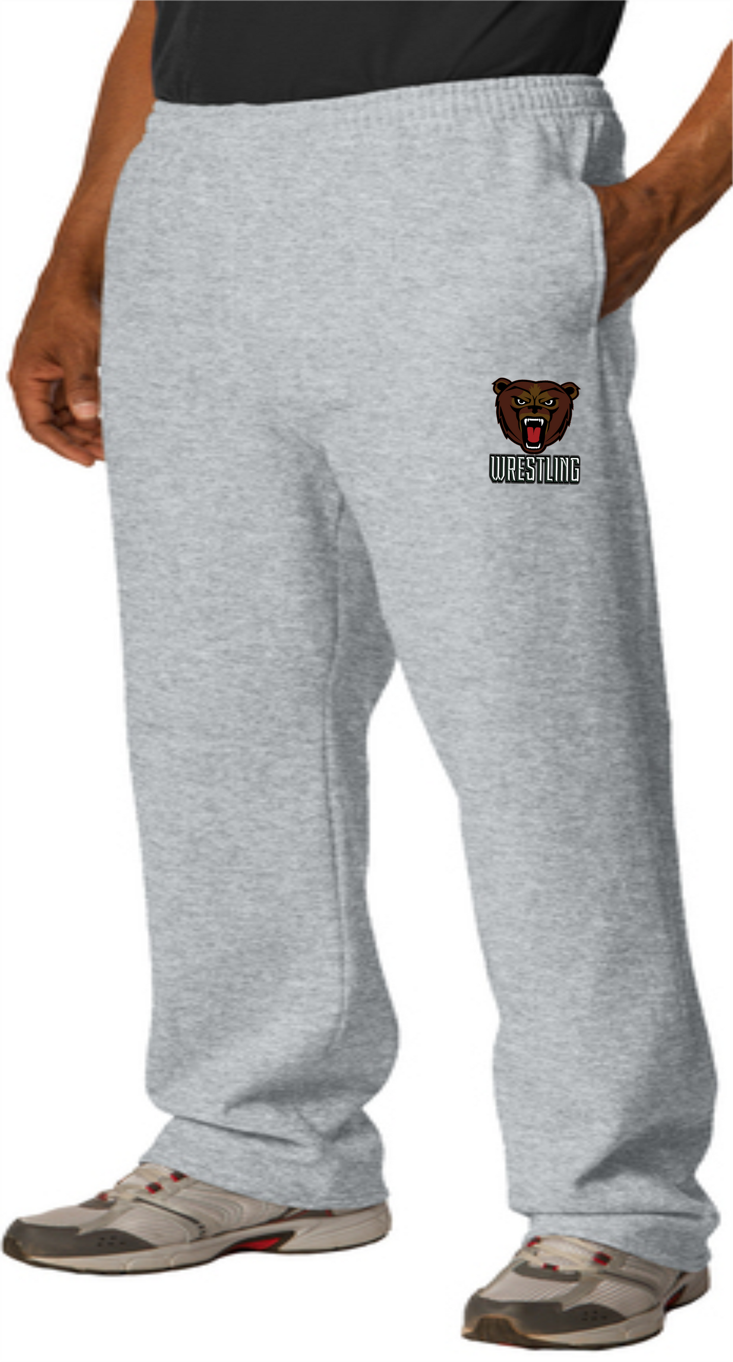 BEARS Wrestling-Jerzees® NuBlend® Open Bottom Pant with Pockets-974MP