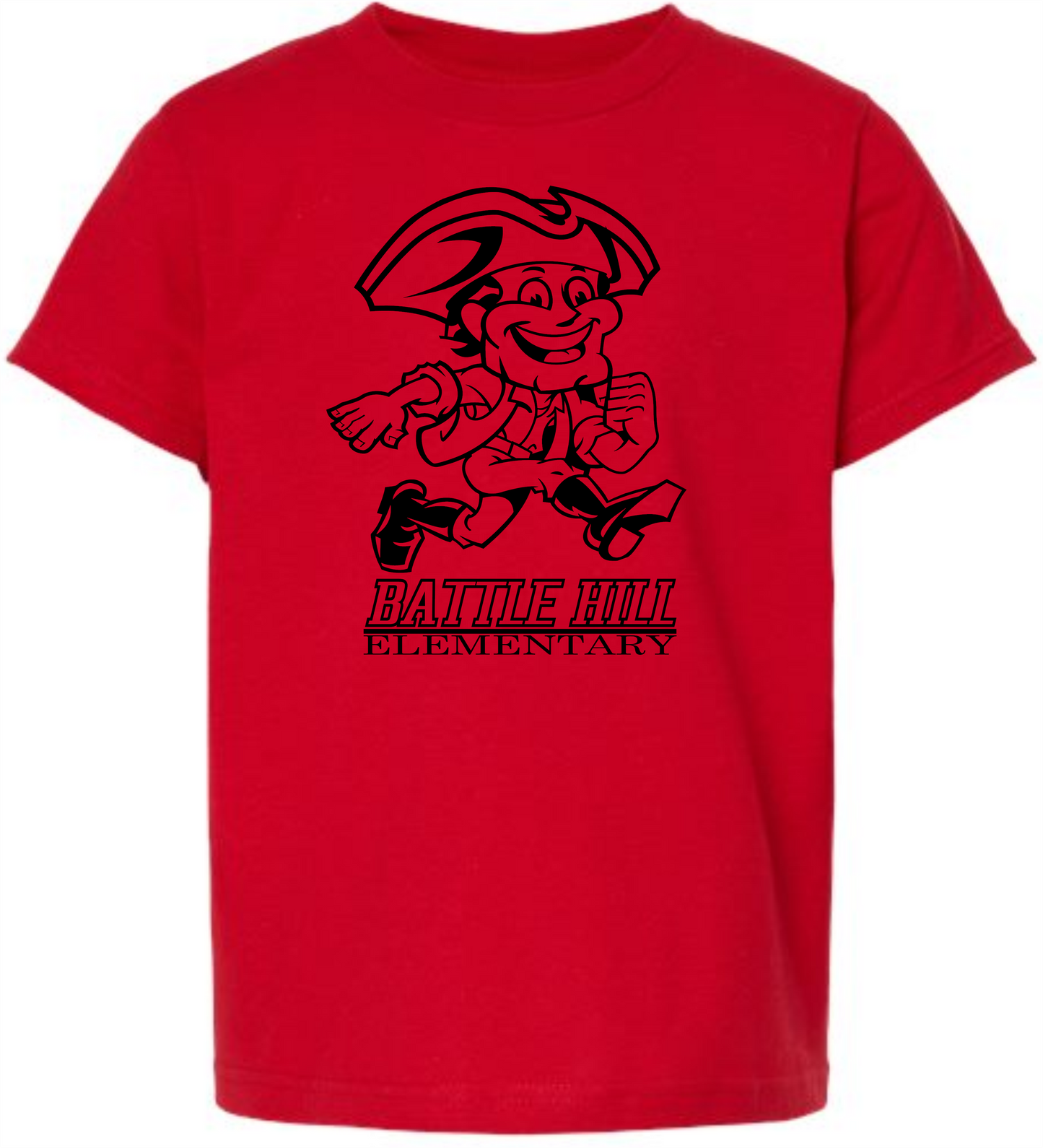 BATTLE HILL Elementary School Red standard Tee YOUTH AND ADULT