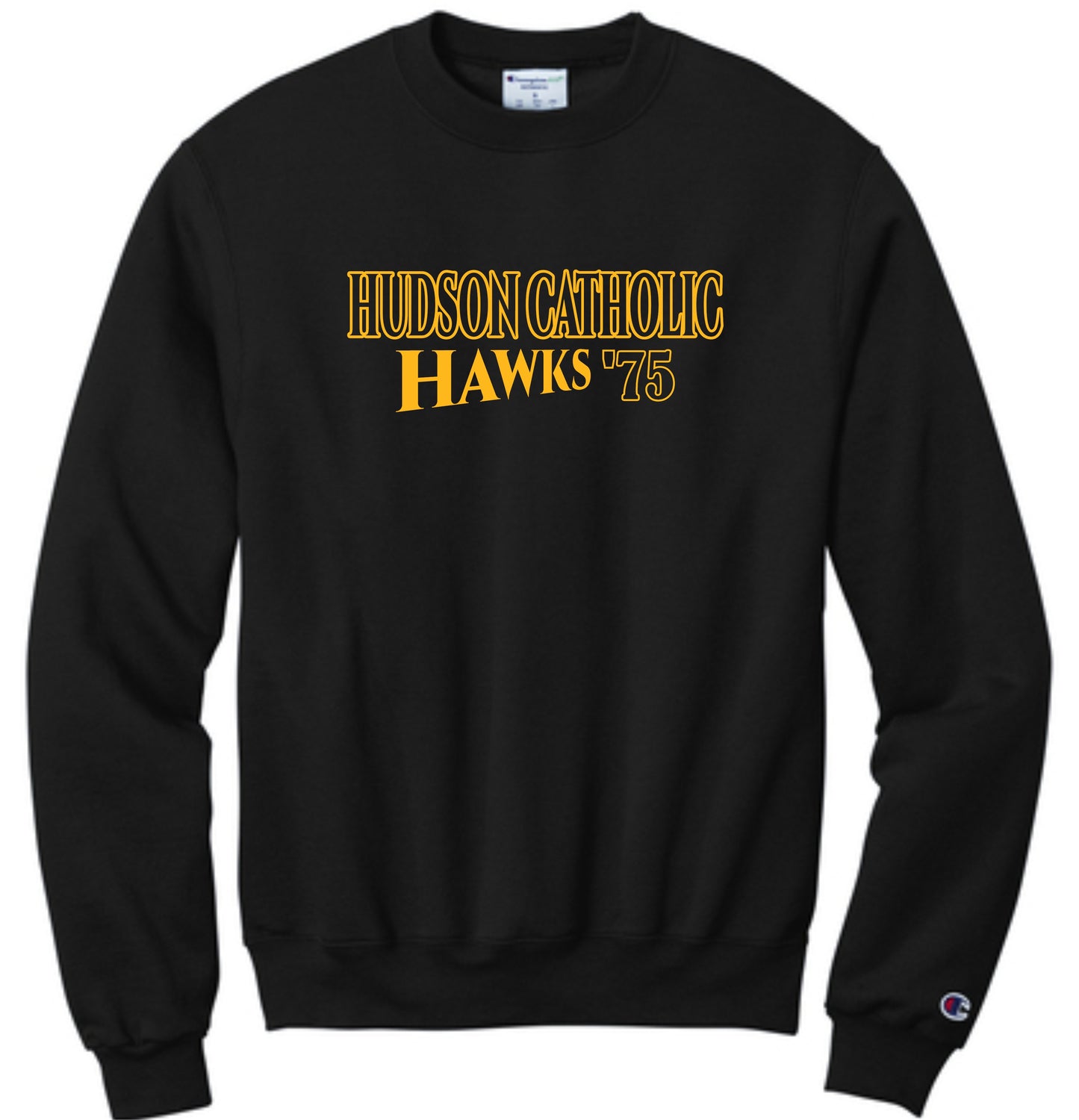 Hudson Catholic Hawk '75 Champion S600 Power blend Crewneck