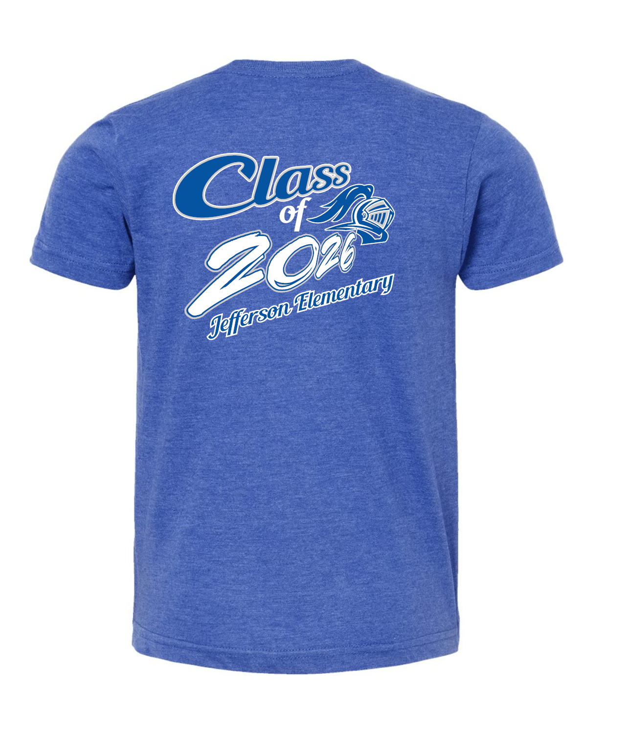 Jefferson Elementary Blue Knights Tee w/ Class of 2026 option YOUTH and ADULT