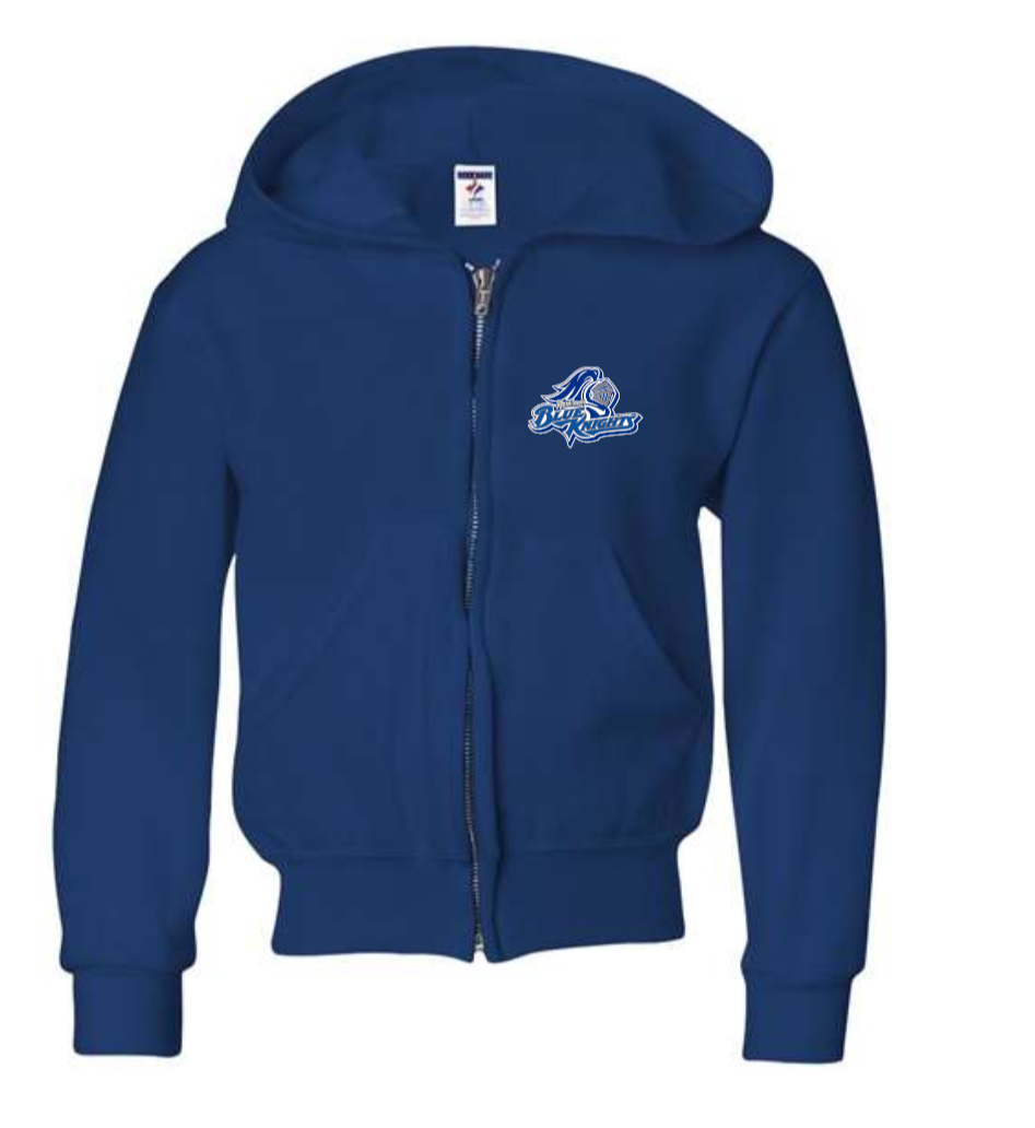 Jefferson Elementary Blue Knights JERZEES Youth NuBlend® Full-Zip Hooded Sweatshirt - 993BR (Copy)