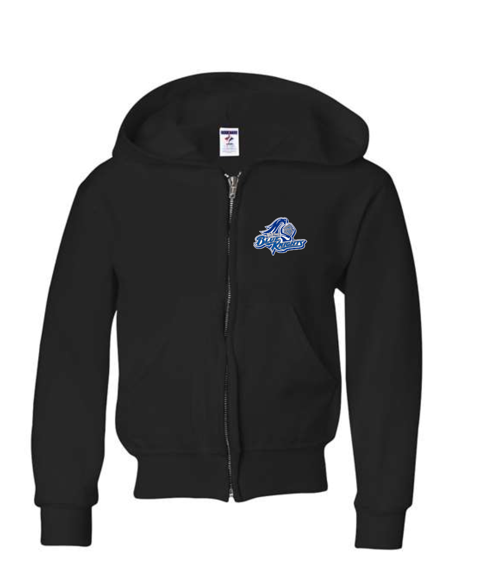 Jefferson Elementary Blue Knights JERZEES Youth NuBlend® Full-Zip Hooded Sweatshirt - 993BR (Copy)