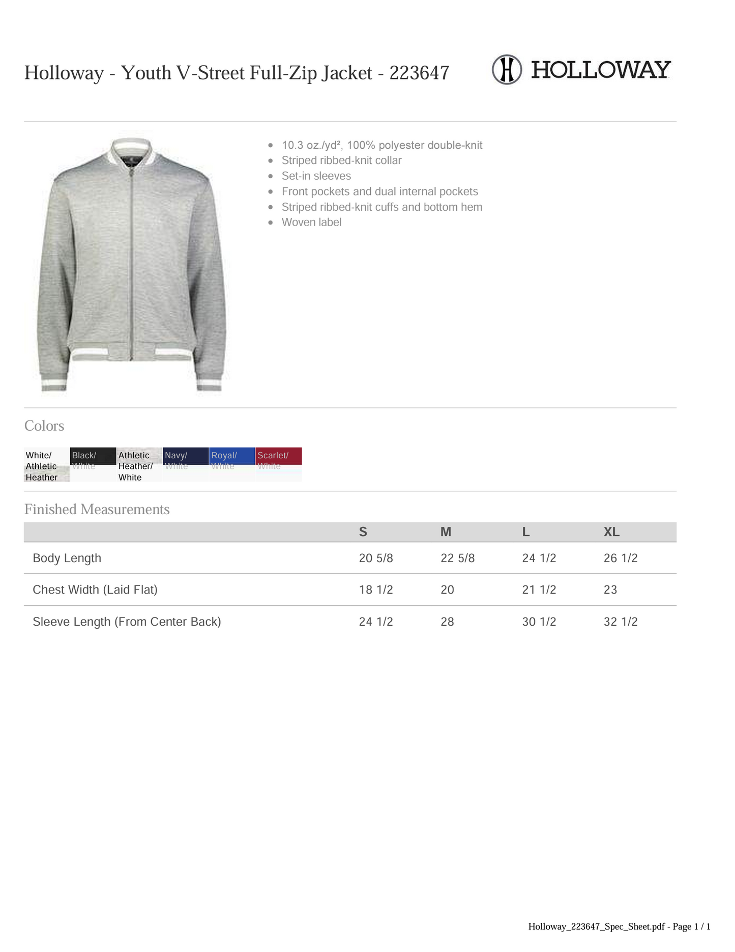 It all started with A... V STREET FULL ZIP JACKET