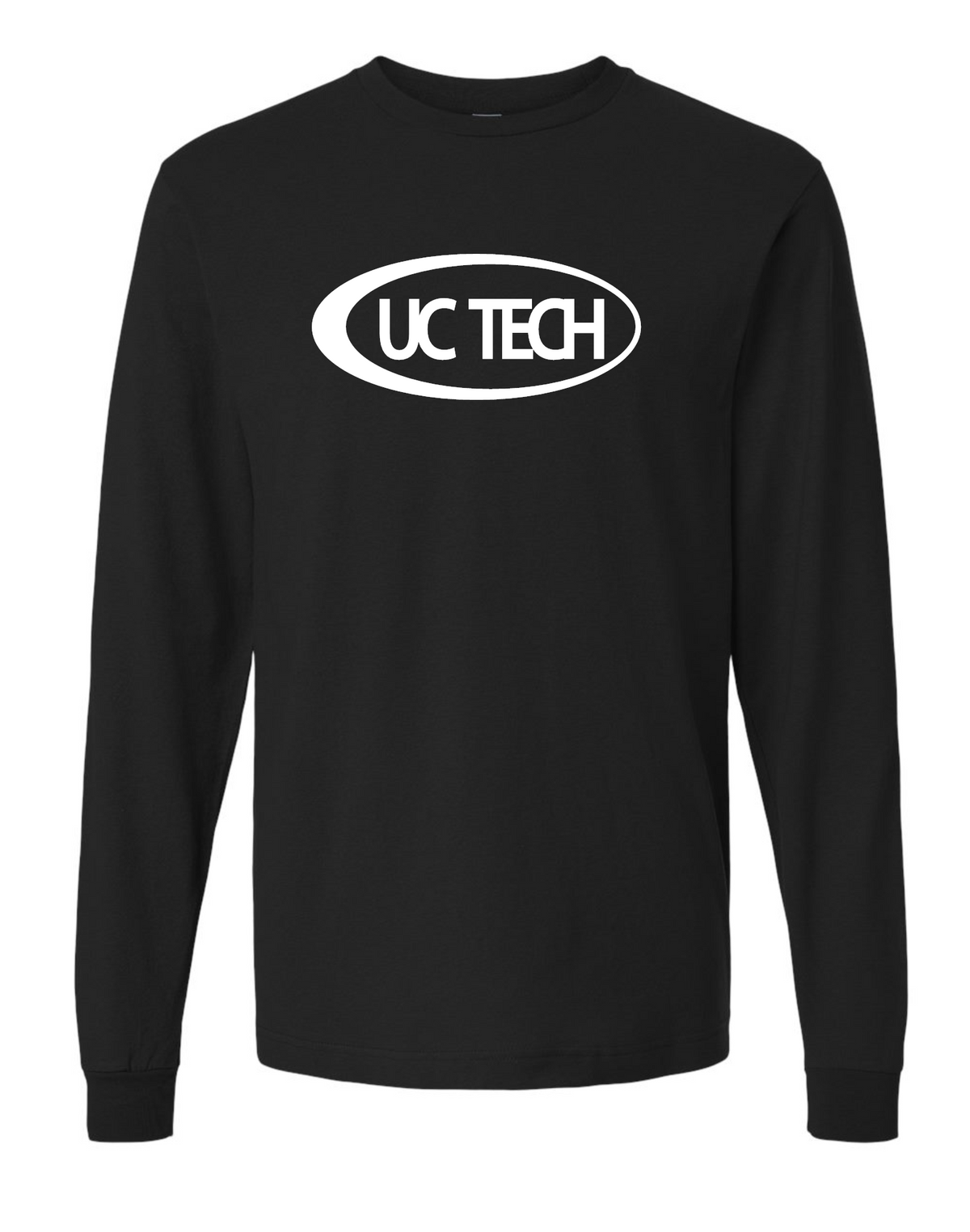 UC TECH Fine Jersey Long Sleeve T-Shirt - 202LS white logo
