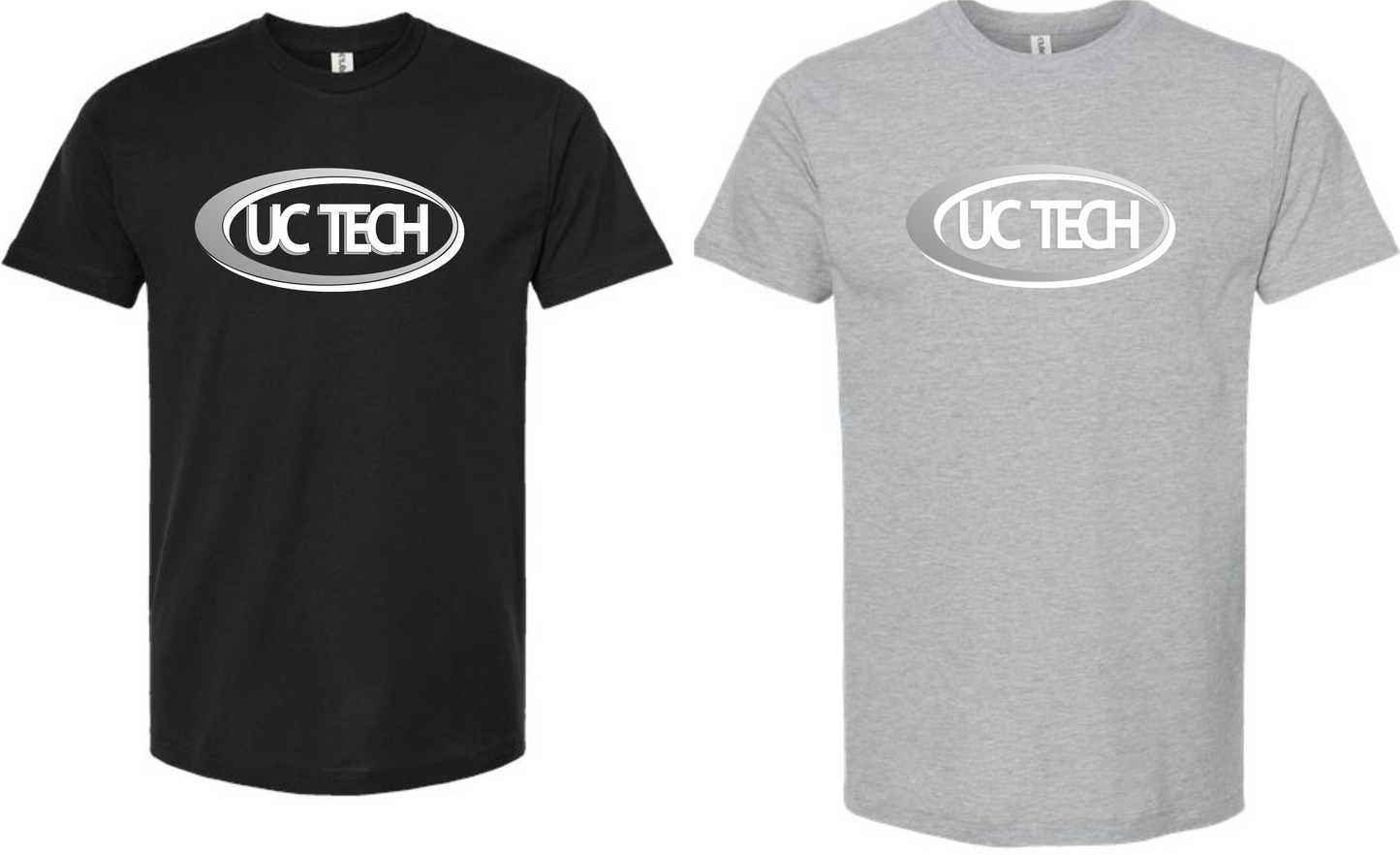 UC TECH GILDAN 3000 LIGHTWEIGHT COTTON TEE W/ WHITE & GREY LOGO