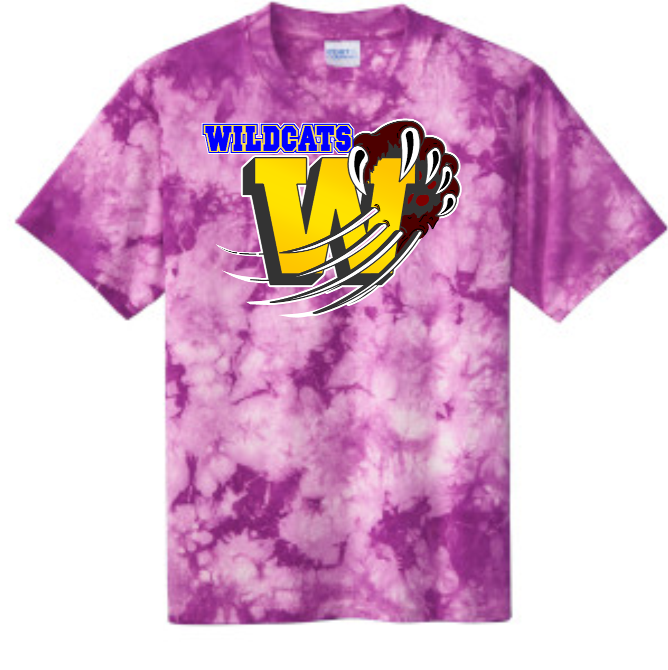 Washington Elementary School TIE DYE WILDCAT TEE-Youth and Adult