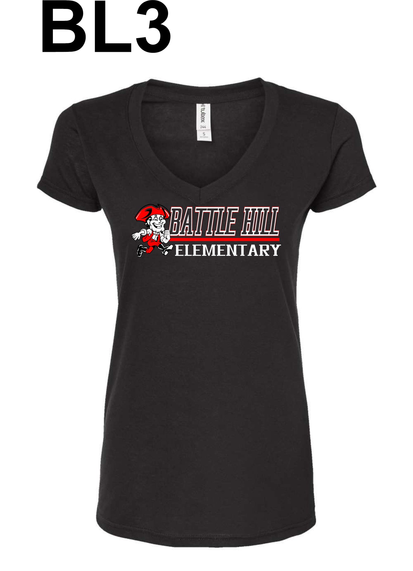 Battle Hill Elementary School Ladies V-neck Tee