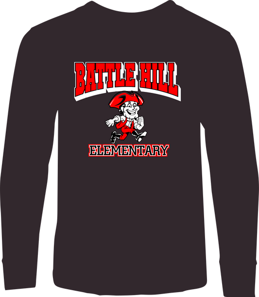Battle hill ELEMENTARY YOUTH & ADULT LONG SLEEVE ALL PURPOSE T-SHIRT
