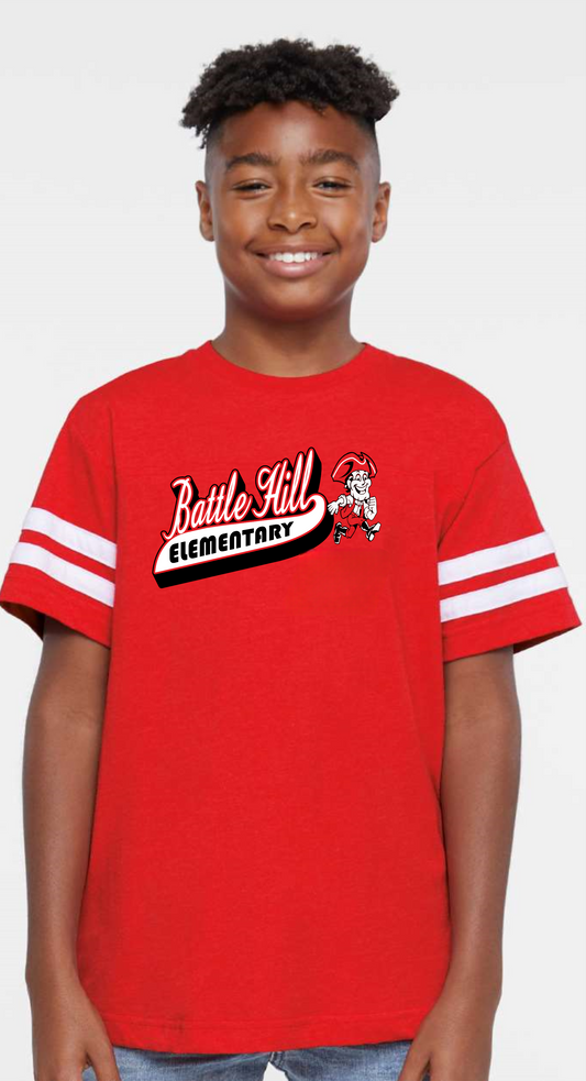 Battle Hill Elementary LAT Youth Football Fine Jersey Tee - 6137-YOUTH
