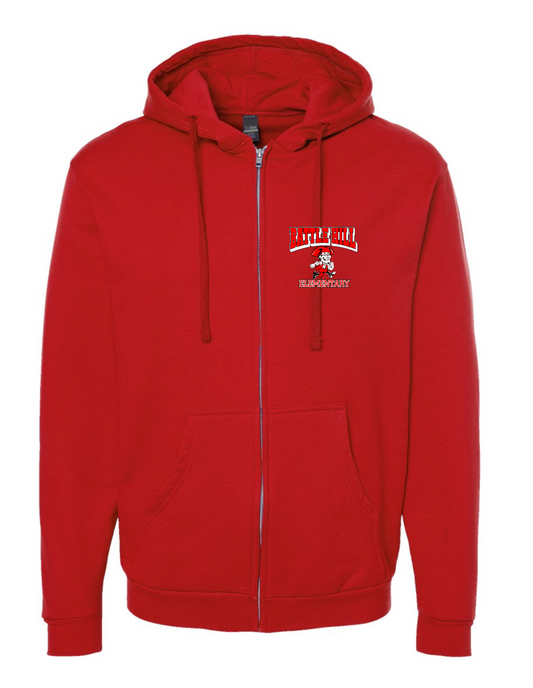 Battle Hill Elementary School ADULT PRINTED HOODED ZIP UP sweatshirt