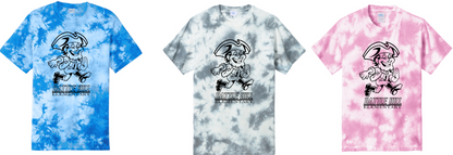 Battle Hill Elementary Crystal outlined mascot TIE DYE TEE (Adult and youth)