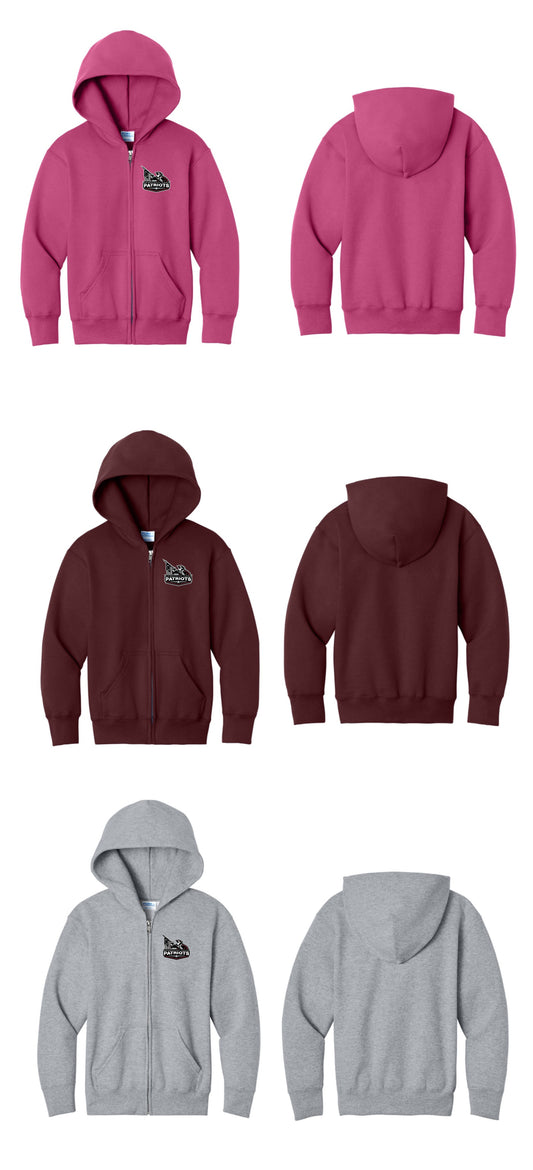 Connecticut Farms  ADULT Port & Co® Core Fleece Full-Zip Hooded Sweatshirt. PC78ZH