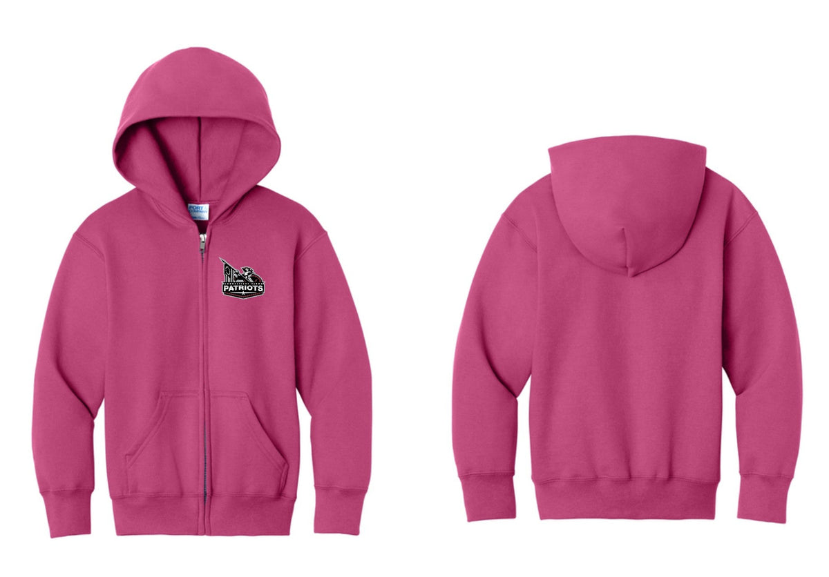 Connecticut Farms Port & Co® Youth Core Fleece Full-Zip Hooded Sweatshirt. PC78YZH