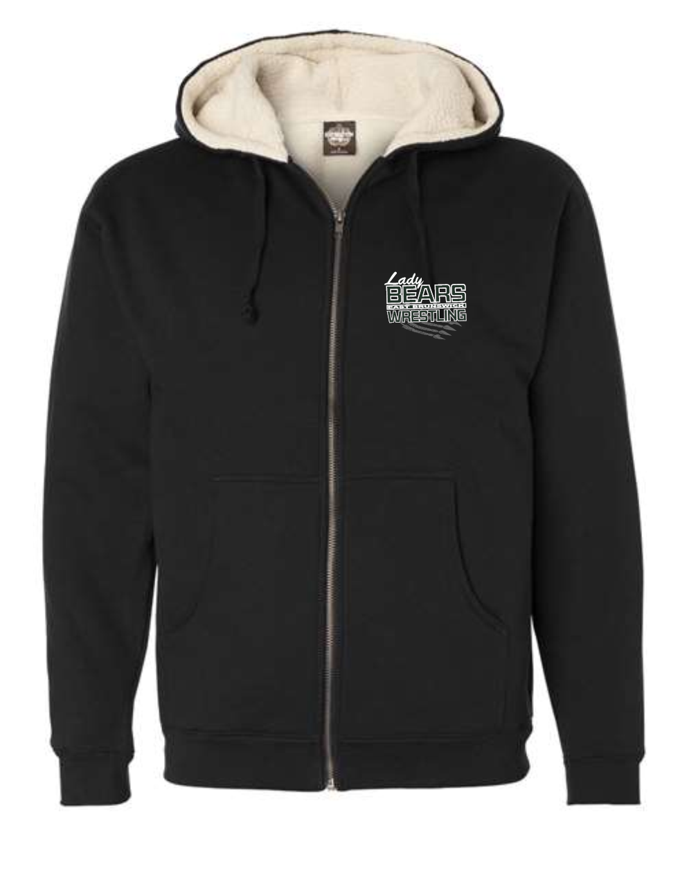 BEARS WRESTLING - Men's Sherpa-Lined Full-Zip Hooded Sweatshirt - EXP40SHZ