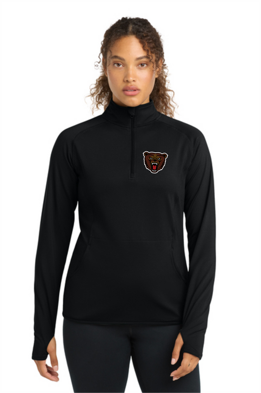BEARS Wrestling Sport-Tek® Sport-Wick® WOMEN'S Stretch 1/4-Zip Pullover  LST850 w/ embroidered Bears head (Copy)