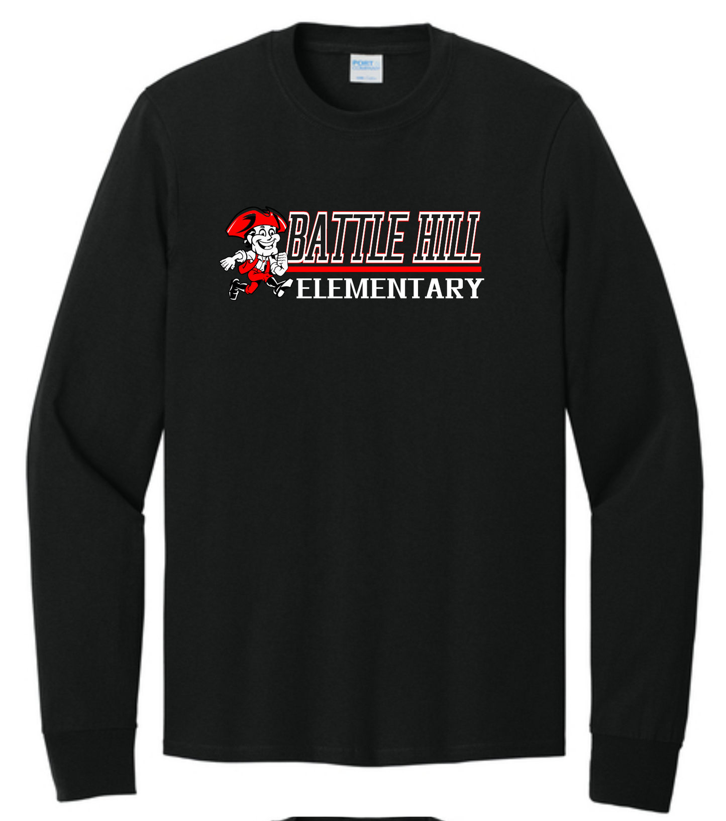 Battle Hill ELEMENTARY  PC54LS Port & Co™  Long Sleeve Core Cotton BATTLE HILL logo