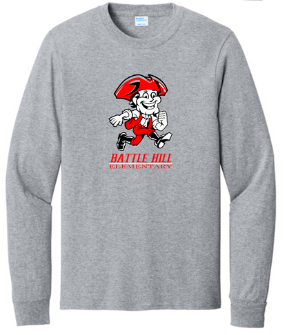 Battle Hill ELEMENTARY  PC54LS Port & Co™  Long Sleeve Core Cotton Minuteman Tee