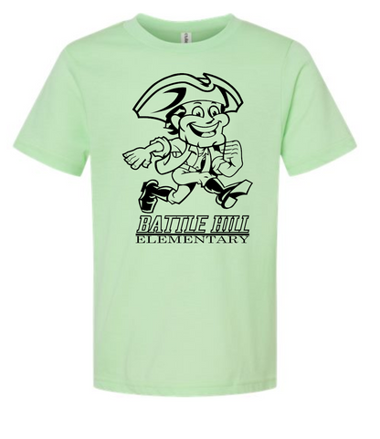 BATTLE HILL Elementary School standard Tee YOUTH AND ADULT