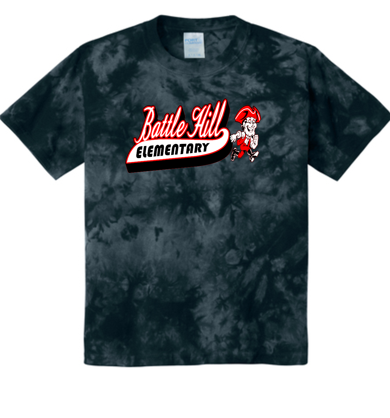 Battle Hill Elementary Crystal TIE DYE TEE (Adult and youth)
