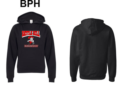 Battle Hill Elementary School ADULT and YOUTH PRINT HOODED PULLOVER sweatshirt
