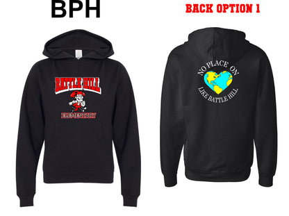 Battle Hill Elementary School ADULT and YOUTH PRINT HOODED PULLOVER sweatshirt