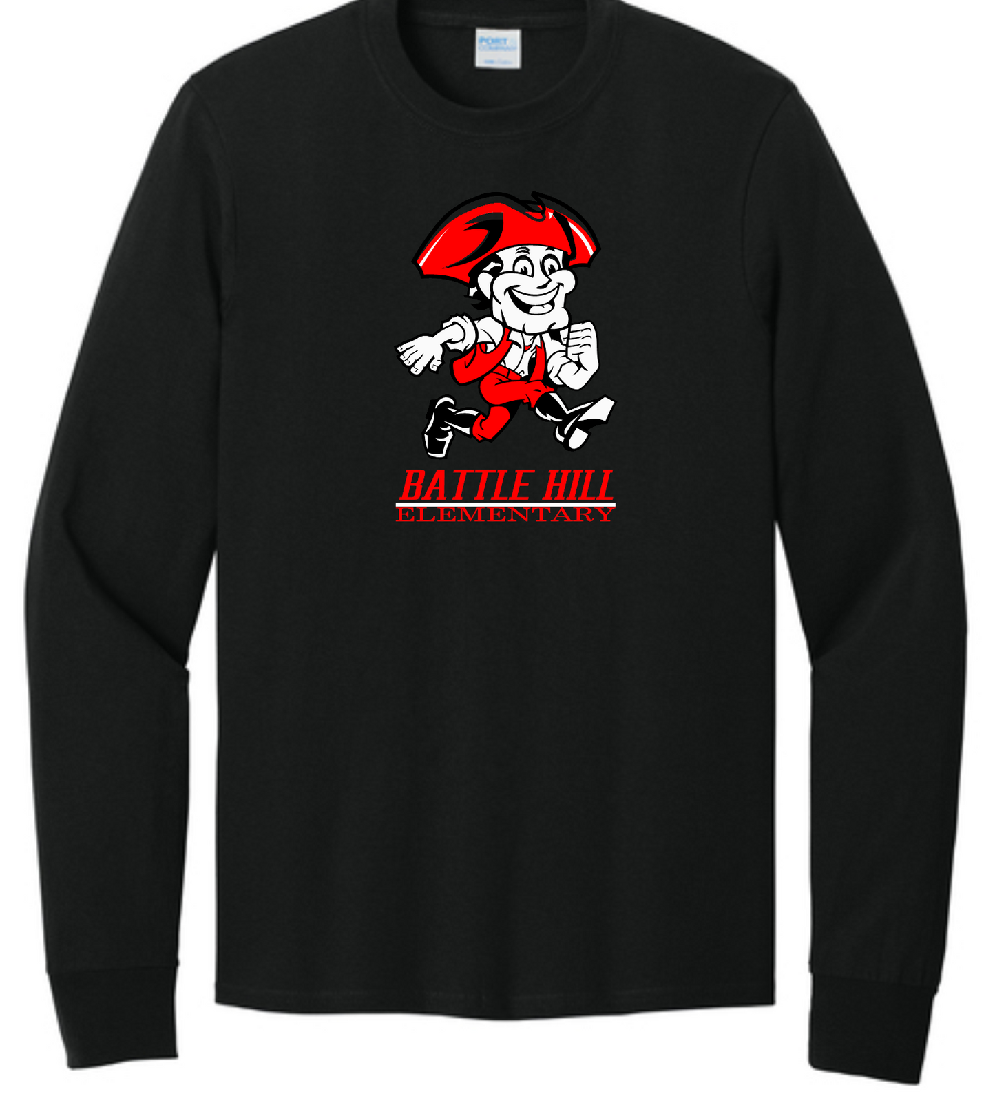 Battle Hill ELEMENTARY  PC54LS Port & Co™  Long Sleeve Core Cotton Minuteman Tee