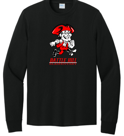 Battle Hill ELEMENTARY  PC54LS Port & Co™  Long Sleeve Core Cotton Minuteman Tee