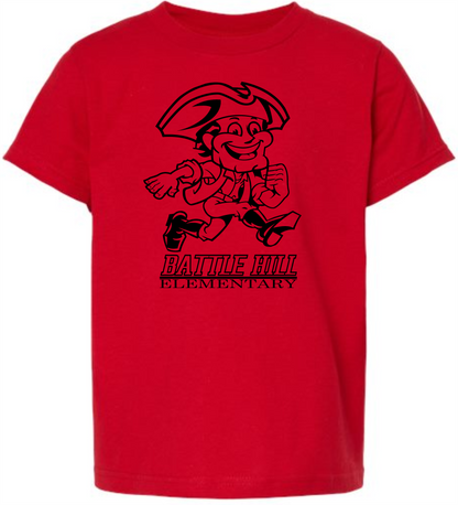 BATTLE HILL Elementary School standard Tee YOUTH AND ADULT