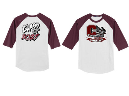 Connecticut Farms Elementary School RAGLAN Sleeve Patriot Tee (youth & adult)