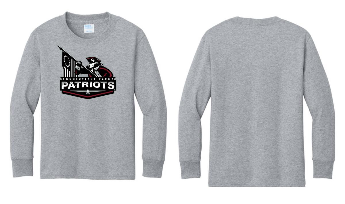 Connecticut Farms Elementary Port & Co® Youth Long Sleeve Core Cotton Tee. PC54YLS