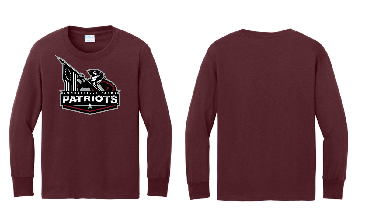 Connecticut Farms Elementary Port & Co® Youth Long Sleeve Core Cotton Tee. PC54YLS