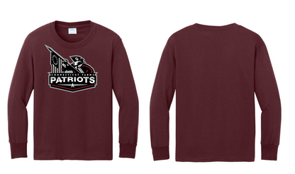 Connecticut Farms Elementary Port & Co® Youth Long Sleeve Core Cotton Tee. PC54YLS