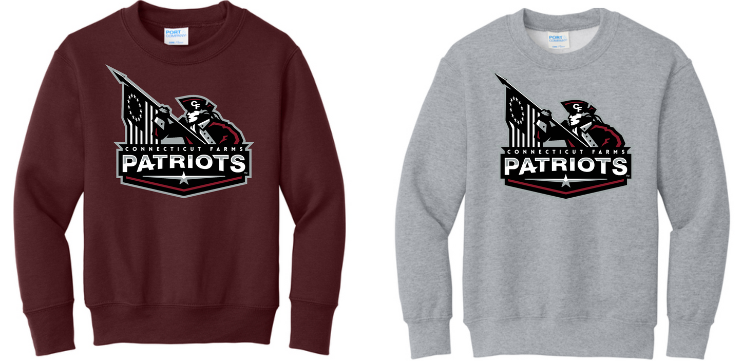 Connecticut Farms Elementary Adult Core Fleece Crewneck Sweatshirt. PC78