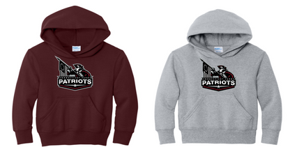Connecticut Farms PC78YH YOUTH Port & Co® Essential Fleece Pullover Hooded Sweatshirt