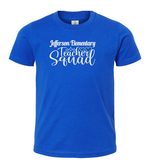 Jefferson Elementary Blue Knights Teacher Squad tee