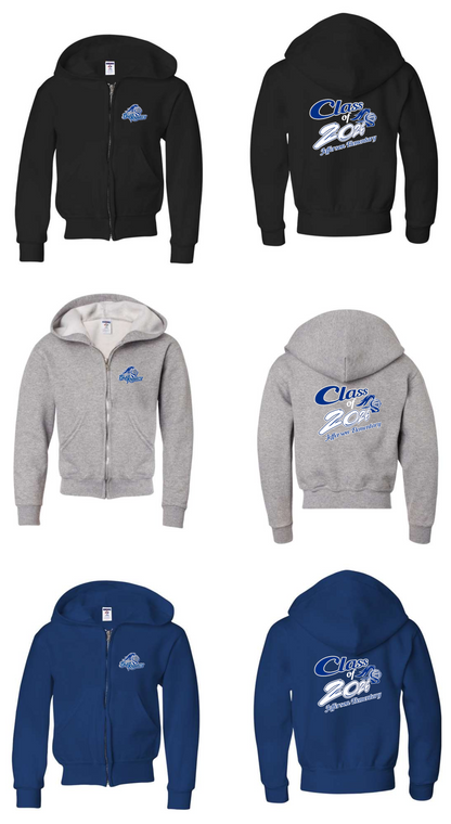 Jefferson Elementary Blue Knights JERZEES Youth NuBlend® Full-Zip Hooded Sweatshirt - 993BR (Copy)