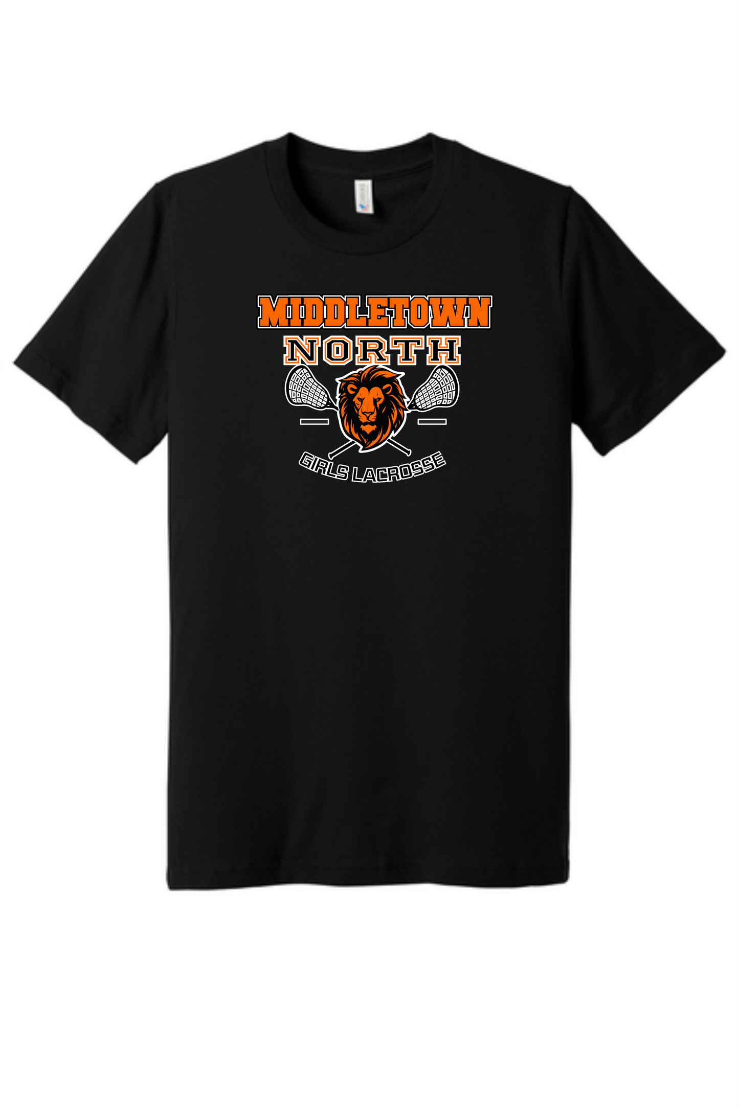 Middletown North Girls Lacrosse Unisex T-shirt-3001U- Made in USA