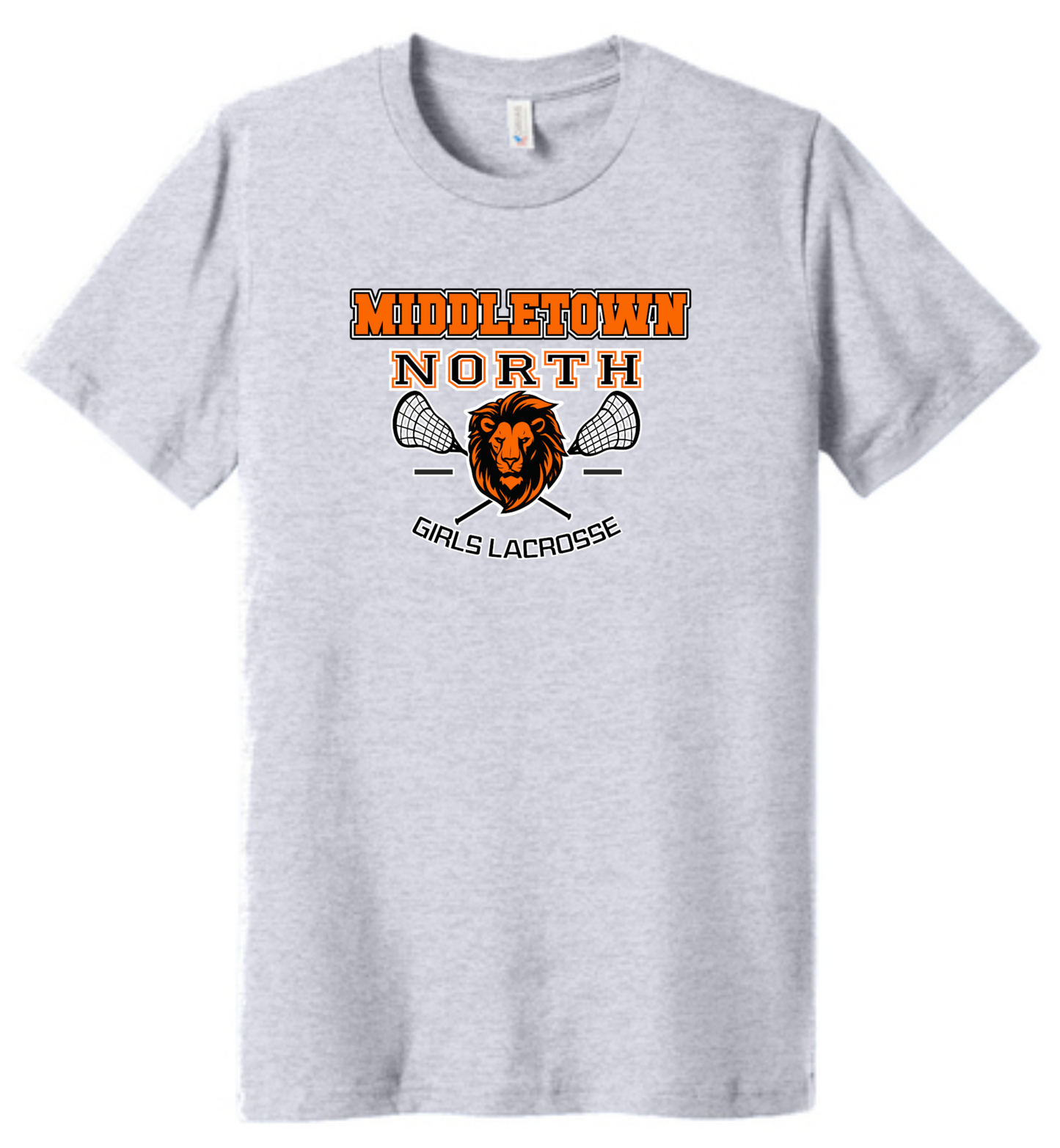 Middletown North Girls Lacrosse Unisex T-shirt-3001U- Made in USA