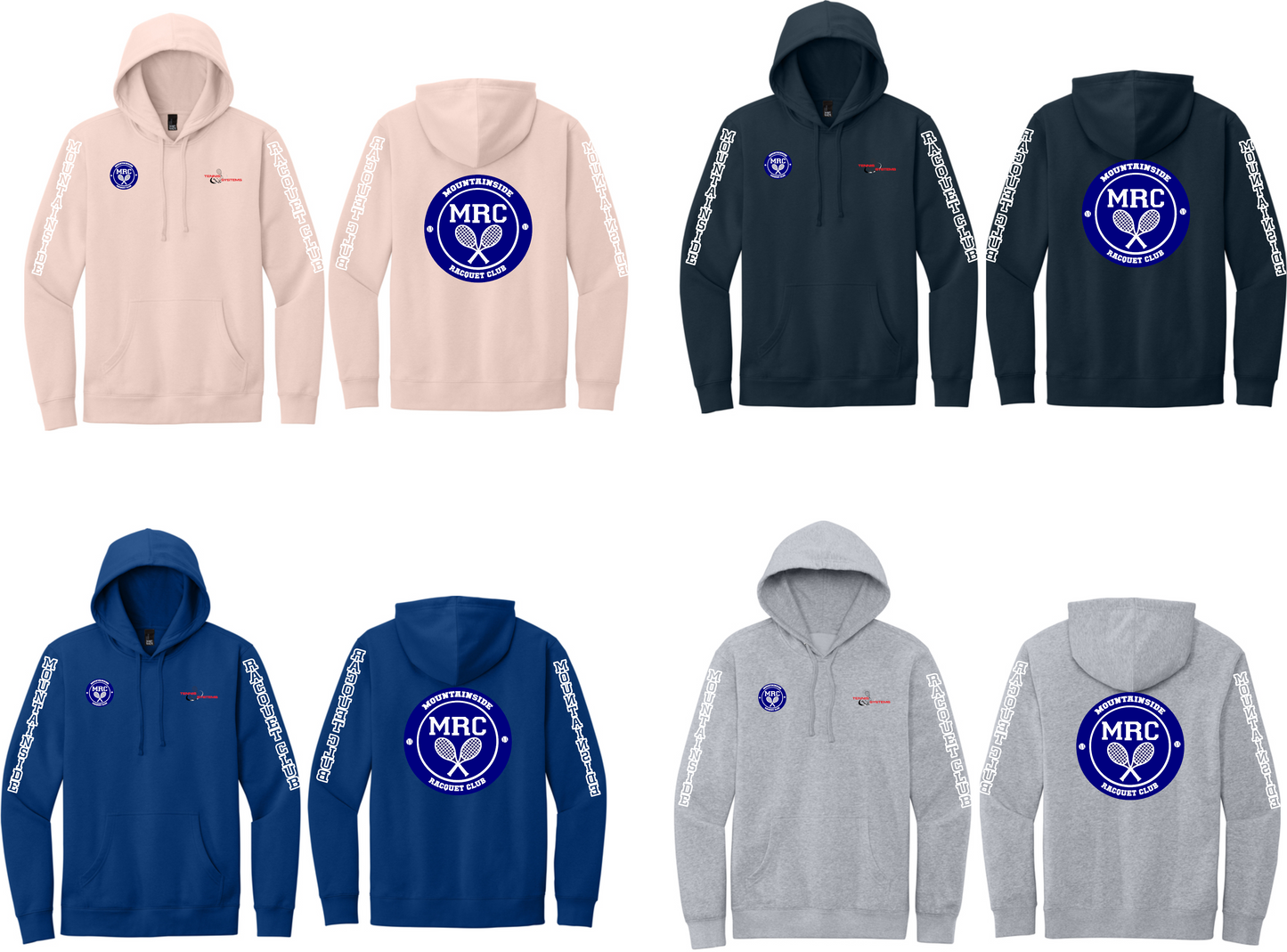 MRC(Mountainside Racquet Club) District®  Adult V.I.T.™ super heavy weight Fleece Hoodie. DT6600