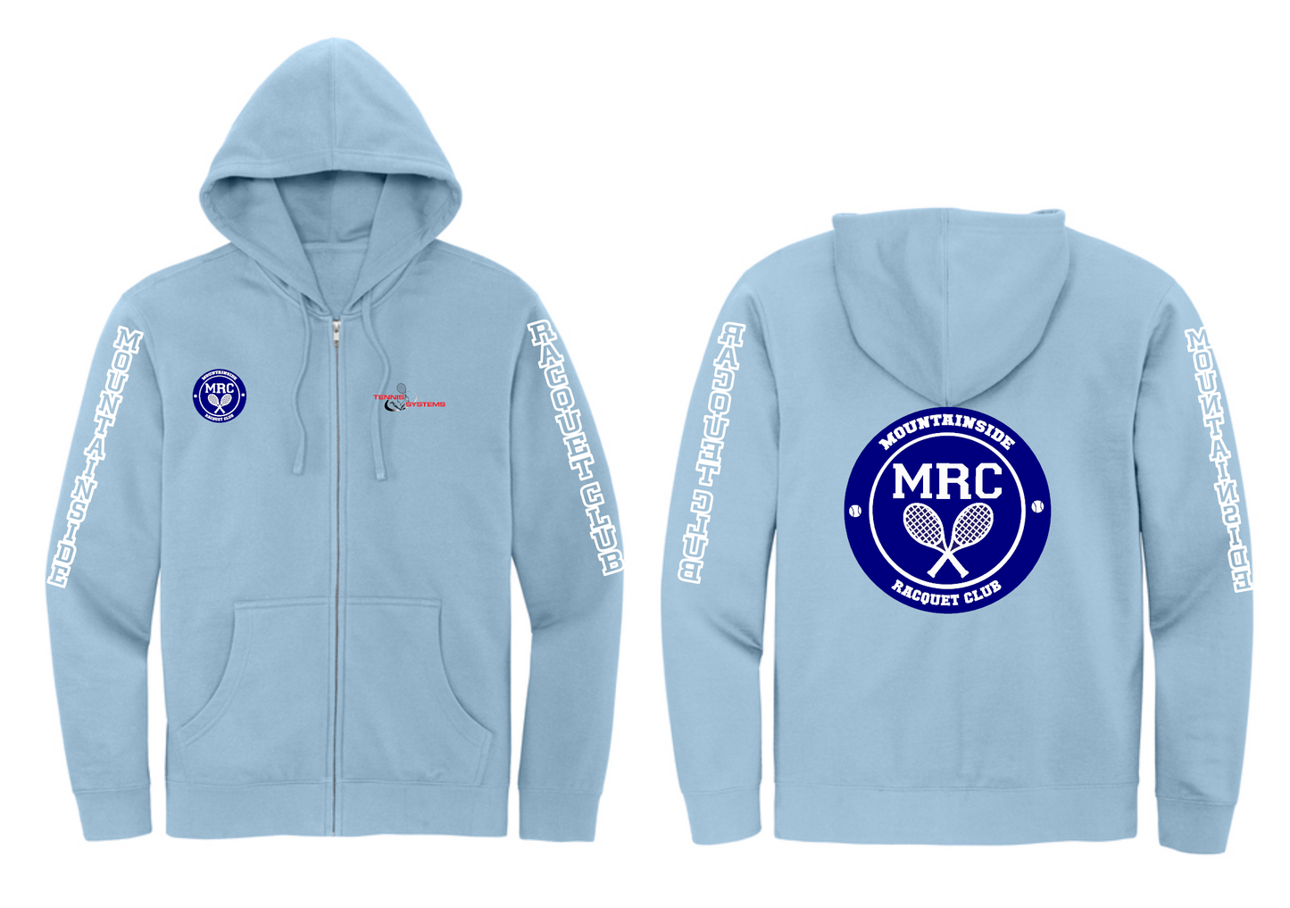 MRC(Mountainside Racquet Club) District®  Adult V.I.T.™ zip up fleece hoodie
