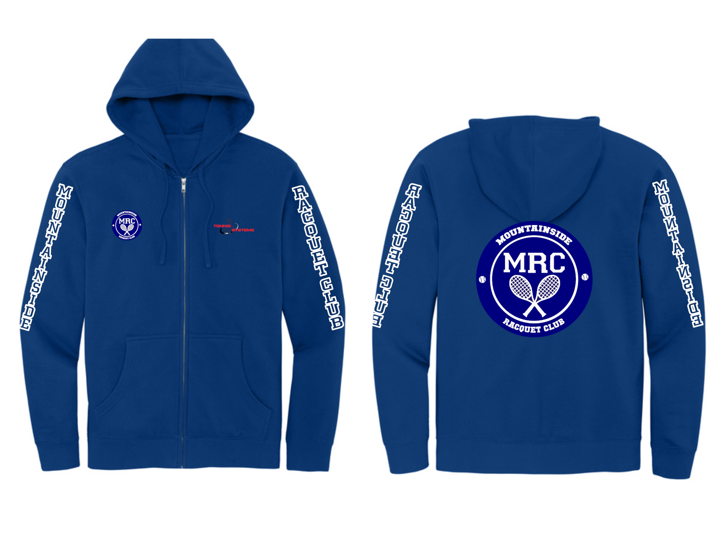 MRC(Mountainside Racquet Club) District®  Adult V.I.T.™ zip up fleece hoodie