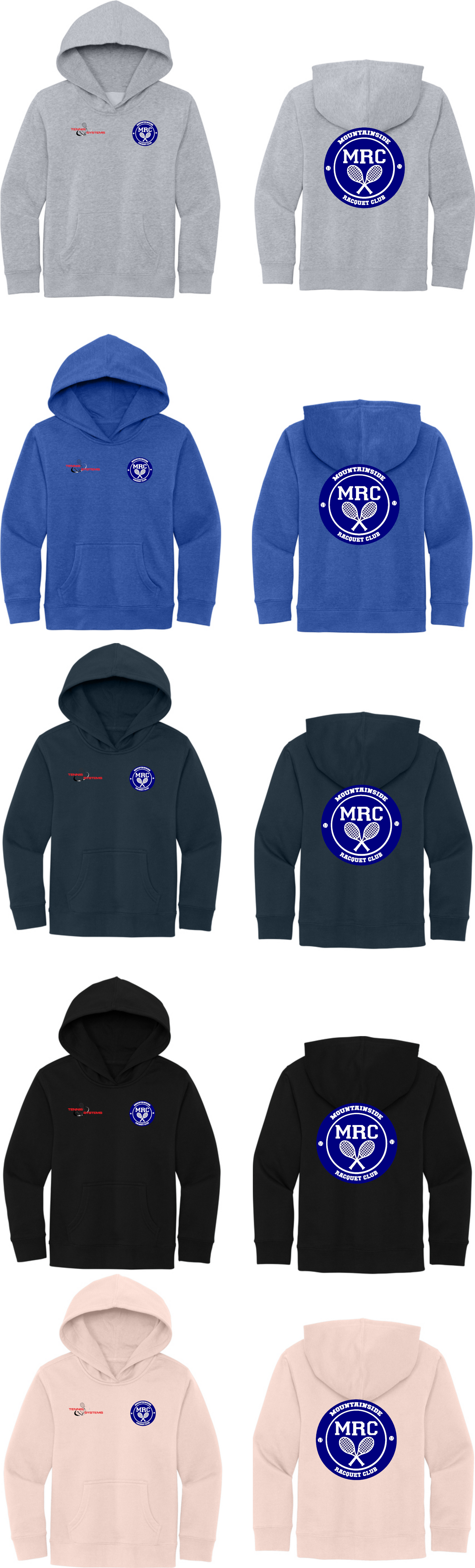 MRC(Mountainside Racquet Club) District®  YOUTH V.I.T.™ Fleece Hoodie. DT6100y