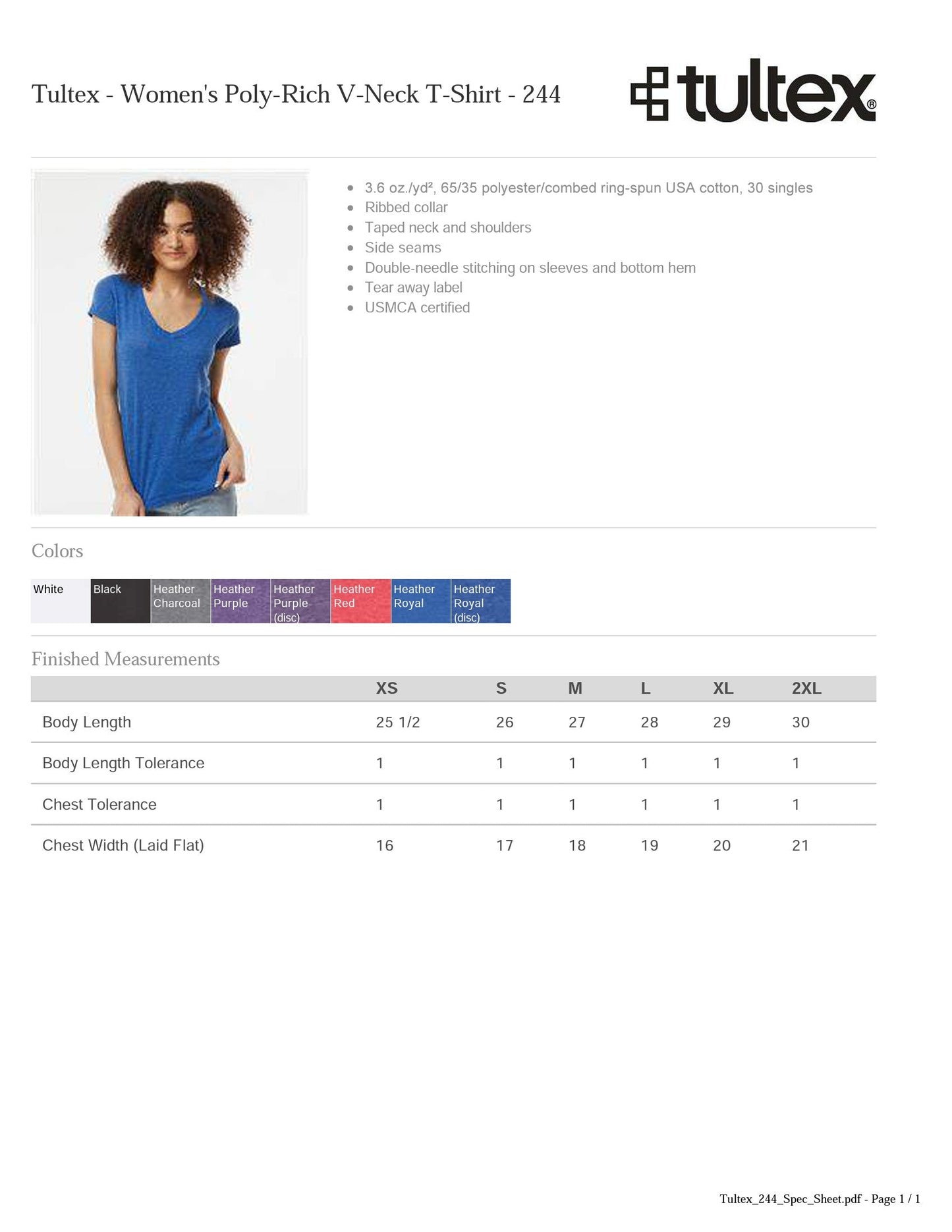 Battle Hill Elementary School Ladies V-neck Tee