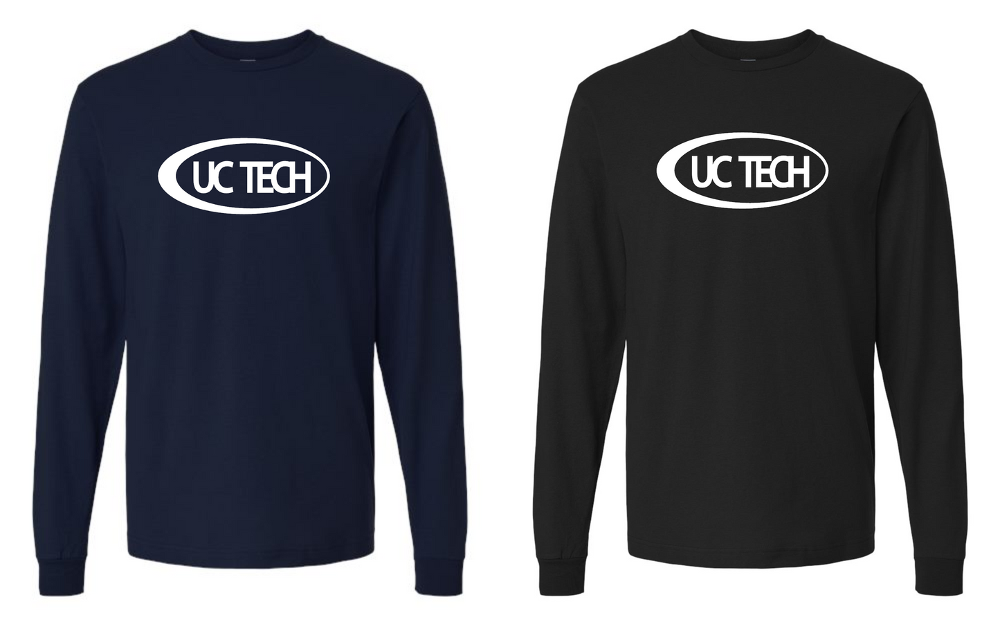 UC TECH Fine Jersey Long Sleeve T-Shirt - 202LS white logo