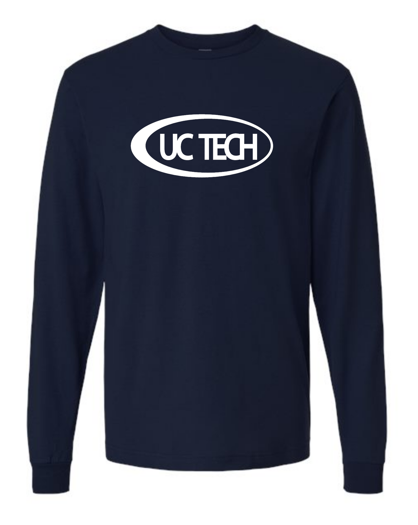 UC TECH Fine Jersey Long Sleeve T-Shirt - 202LS white logo