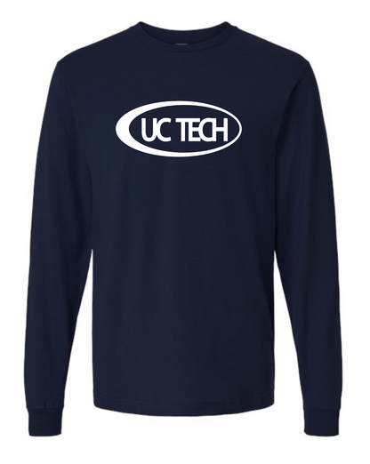 UC TECH Fine Jersey Long Sleeve T-Shirt - 202LS white logo