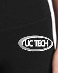 UC TECH LPST891 Sport-Tek® Women's High Rise 7/8 Legging w/ gray/white logo