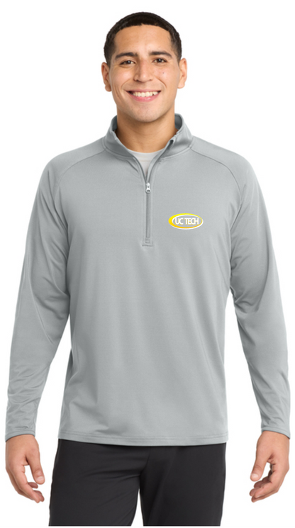 UC TECH Adult Sport-Tek® Sport-Wick® Stretch 1/4-Zip Pullover  ST850 left chest logo